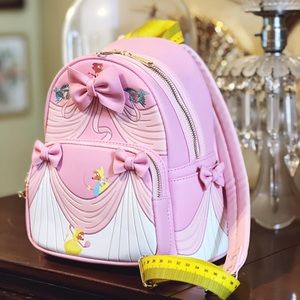 LoungeFly Disney Cinderella Peek A Boo Pink Shoulder Bag Backpack Purse
